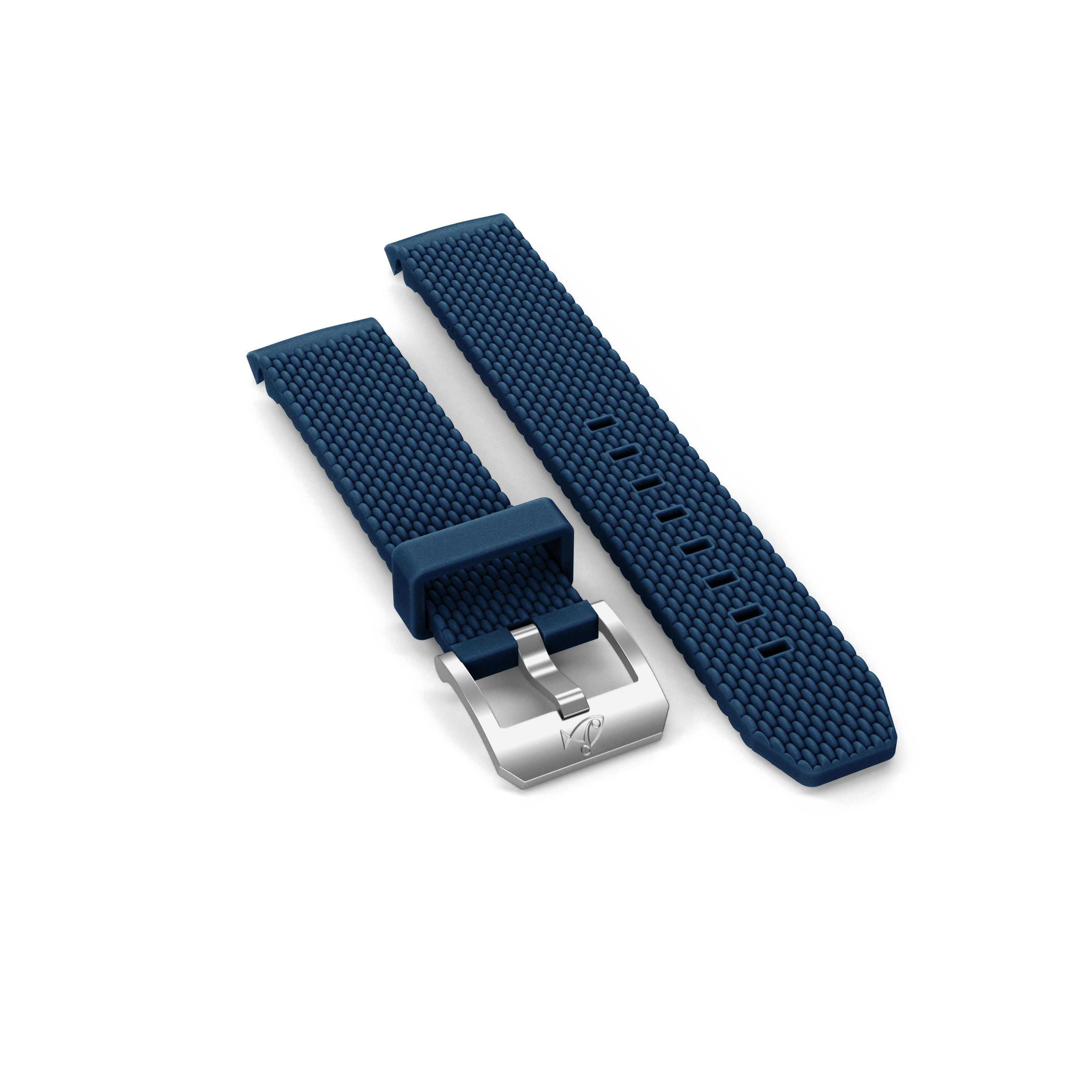 Rubber strap with buckle, Navy blue